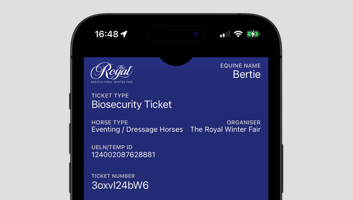 The Royal Winter Fair Biosecurity Ticket